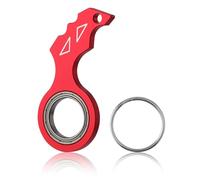 Porte-Clés Fileur Jouet Agité avec Porte-Clés, Drôle Porte-Clés Qui Tourne Les Doigts Jouets Porte-Clés Portables pour Adolescents Adultes Hommes Femmes Exercice des Doigts (Rouge)