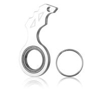 Porte-Clés Fileur Jouet Agité avec Porte-Clés, Drôle Porte-Clés Qui Tourne Les Doigts Jouets Porte-Clés Portables pour Adolescents Adultes Hommes Femmes Exercice des Doigts (Argent)