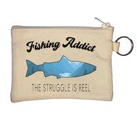 Porte-clés Fishing Addict The Struggle is Reel - Beige