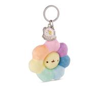 Porte-clés Fleur d'arc-en-Ciel 7cm coloré - Pendentif Animal avec Anneau métallique pour accrocher aux clés, à la Corde, au Sac et Plus Encore