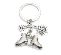 Porte-Clés Flocon de Neige - Porte-Cléf Sport et Charme de Sac pour Femmes avec Patins Réalistes & Flocons Superposés, Cadeaux de Porte-Clé Cool pour Amatrices de Neige