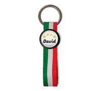 Porte-clés football italien personnalisé avec le nom. Porte-clés en textile avec drapeau. Cadeau personnalisé. Italie. Différents modèles. SOCCER ITALIE