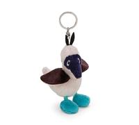 Porte-clés Fou à Pieds Bleus Sula 10cm Beige - Pendentif Animal avec Anneau métallique pour accrocher aux clés, à la Corde, au Sac et Plus Encore