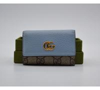 Porte-Clés Gg Marmont Cuir Bleu Pastel