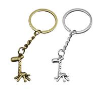 Porte-Clés Girafe 2 Pièces, Porte-Clés Animaux Mignons, Porte-Clés Simples, Porte-Clés, Breloques De Sac pour Filles, Pendentifs Animaux De Dessin Animé