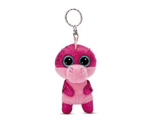 Porte-clés GLUBSCHIS Dragon Kay-Kay 9 cm Rose - Pendentif Animal câlin Durable avec Anneau métallique pour accrocher aux clés, à la Corde, au Sac et Plus Encore