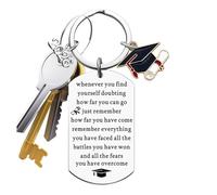 Porte-clés Graduation - Cadeau inspirant de 5 cm | Cadeau inspirant, adapté aux étudiants de maîtrise, auxétudiants universitaires, auxjeunes du premier cycle du secondaire, aux diplômés dusecondai