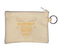 Porte-clés graphique « Everybody Wants to Eat But Few are Willing to Hunt Deer » Beige