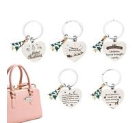 Porte-clés gravé de Noël, porte-clés de Noël en acier inoxydable, pendentif avec mots gravés | Porte-clés pendentif avec surfaces lisses pour sacs à dos, sacs, sacs à main, clés