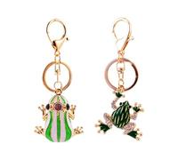 Porte-Clés Grenouille 2 Pièces, Porte-Clés Créatifs Et Mignons, Porte-Clés Animaux De Dessin Animé, Porte-Clés Cloutés en Strass, Porte-Clés Cadeaux