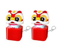 Porte-clés grenouille avec bouton sonore, porte-clés lézard pour enfants avec lumières colorées et bouton sonore, porte-clés petite oie jaune, anneau de clé amusant pour voiture pour la réduction du