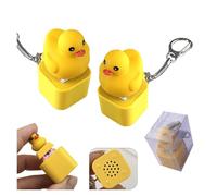 Porte-clés Grenouille coassant 2025, Clavier Anti-Stress Rechargeable et cliquable, Animaux Adultes, Touche Unique(2 piecesB)