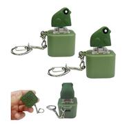 Porte-clés Grenouille coassant 2025, Clavier Anti-Stress Rechargeable et cliquable, Animaux Adultes, Touche Unique(2 Pieces)