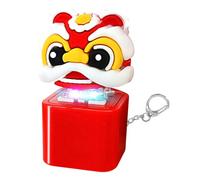 Porte-Clés Grenouille Coassante Clavier de Canard Mignon Porte-clés avec Bouton Sonore Lumières Colorées Jouet Anti-Stress coassante Fidget Toy pour Adultes (Lion)