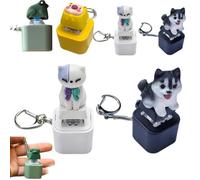 Porte-clés grenouille croassante avec lumières colorées, rechargeable, anti-stress, anxiété, amusant pour soulager le stress