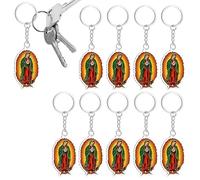 Porte-clés Guadalupe | 10 pièces en acrylique 2D décoration pour sacs à dos | Charm sac catholique | Pour femmes chercheurs spirituels événements église portefeuille clés voiture anniversaire vacances