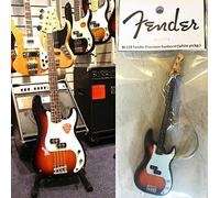 Porte-clés Guitare Basse Fender Precision Sunburst (Pickguard blanc)