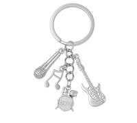 Porte-Clés Guitare - Porte Musical et Charme de Sac pour Femmes avec Microphone Vieilli, Guitare, Batterie e Sol, Cadeaux de Porte ool pour Fans de Groupes & Amatrices de Musique