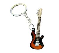 Porte-clés guitare - Porte-clés guitare basse, porte-clés de musique en acier inoxydable | Décoration de sac à dos - Décoration de sac à dos - Pour garçons et filles, C.Conforme à l'image, 6,6 * 2,3