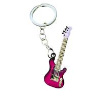 Porte-clés guitare - Porte-clés guitare basse, porte-clés de musique en acier inoxydable | Décoration de sac à dos - Décoration de sac à dos - Pour garçons et filles, conforme à l'image, 6,6 * 2,3 cm