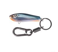 Porte-clés hameçon avec échelle de poisson biomimétique, boucle en alliage pour une ouverture facile, ressort télescopique pour l'élasticité, matériau en alliage de zinc, longueur 19 cm et poids 36 g