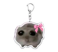 Porte-clés Hamster Meme - Pendentif Humoristique Je ne suis qu'une Fille, Cadeau Rigolo pour Les Fans, Sac créatif ou Accessoire clé, Pendentif Rigolo pour Amis, Anniversaire ou