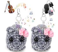 Porte-CléS Hamster Triste, Porte-CléS Hamster Triste Avec Son Violon, Peluche Sad Hamster Meme, Peluche Sad Hamster TricotéE à la Main, Cadeaux Porte-CléS Hamster (2PC)