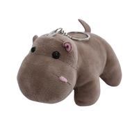 Porte-clés Hippopotame En Peluche, Adorable Charme De Sac À Dos Hippopotame, Pendentif Animal Pour Sac À Dos - Petit Et Durable | Porte-clés En Peluche Pour Cadeau De Noël 10x5cm