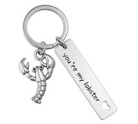 Porte-Clés Homard - Porte-Clé Bagages Décor “Tu Es Mon Homard” Avec Cœur Ajouré, Cadeaux Mignons De Porte-Clé Pour Couples, Amis Et Fans