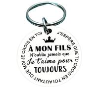 Porte-Clés Homme Cadeau Noël Fils - Je T’aime Mon Fils - Cadeau Anniversaire Garçon Enfant - Cadeau Noël Fils Adulte - Idée Cadeau Papa à Fils