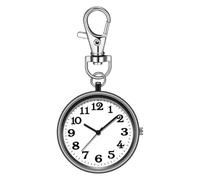 Porte-clés Horloge - Montre Gousset en de métal | Montre de Poche Ronde à Clipser avec Boucle à clé | Durable pour clés, Sacs, Sacs à Dos | Design Vintage Classique | Porte-clés élégant pour