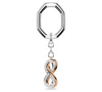 Swarovski Porte-clés Hyperbola - Double infini, cristaux clairs, finition métal mixte