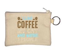 Porte-clés I Like Coffee My Cat and Maybe 3 People Beige