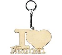Porte-clés - I love Maman - Objet Bois - Artémio G
