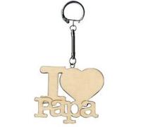 Porte-clés - I love Papa - Objet Bois - Artémio G