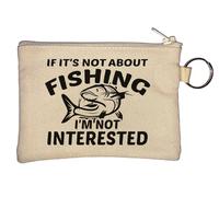 Porte-clés « If It's Not About Fishing I'm Not Interested » Beige