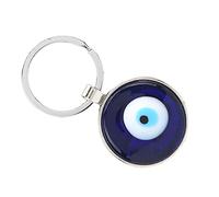 Porte-Clés œil Bleu Turc, Pendentif élégant, Perles Rondes, Ornement pour Sacs, Bagages et Clés, Alliage pour Hommes et Femmes
