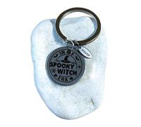 Porte-clés « In my spooky witch era » gravé en acier inoxydable, Halloween, saison effrayante