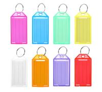 Porte-clés inscriptible avec étiquettes, 8 couleurs de panneaux pour écrire, étiquettes de clés, marquage de clé, étiquettes pour clés, bagages, bureau