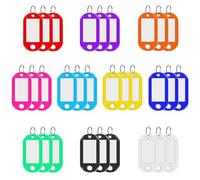 Porte Clés Inscriptibles,30 Porte Clef Etiquette,10 Couleurs