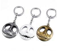 Porte-clés inspiré de L'étrange Noël de monsieur Jack avec breloque en forme de crâne