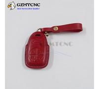 Porte-Clés Intelligent En Cuir Véritable,Étui Pour Motos Vespa Gts300 Gts 300 - Type Rouge