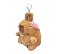 Porte-clés interactif capybara pour femmes et hommes avec oreilles mobiles, pendentif capybara en peluche pour clés de voiture, cadeau pour garçons, filles, maris