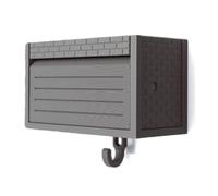 Porte-clés interactif de voiture avec porte qui s'ouvre - Organisateur de clés mural avec crochets, support mural pour clés pour entrée et bureau (gris foncé)
