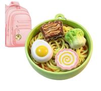 Porte-clés interactif en forme de bol de nouilles pour décoration de sac à | Porte-clés étrange rotatif pour fête, anniversaire, Noël, Halloween, enfants, filles et garçons