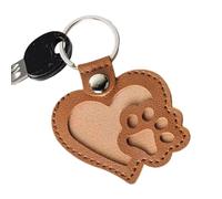 Porte-clés Je me souviens des chiens - Pendant le cuir avec conservation des cheveux | Charme Sac commémoratif, souvenir personnalisé pour la randonnée Borsellino Gift Animal aime les anniversaires en