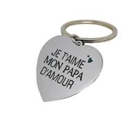 Porte-clés Je t'aime mon Papa d'amour, Cadeau pour fête desPères, anniversaire. Livré dans un élégant sachet blanc en organza.
