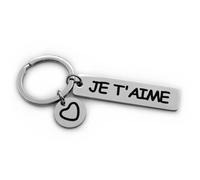 Porte-clés Je t'aime - Porte-bonheur clé de voiture ange gardien - cadeau permis de conduire anniversaire petite amie petit ami