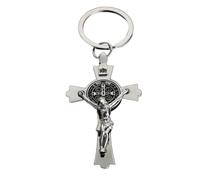 Porte-clés Jésus Croix Porte-clés Sainte Croix Saint Benoît Porte-clés Mode Sac Charme Voiture Porte-clés pour Hommes Femmes