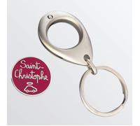 Porte-clés jeton Saint-Christophe Rose ZIGOH